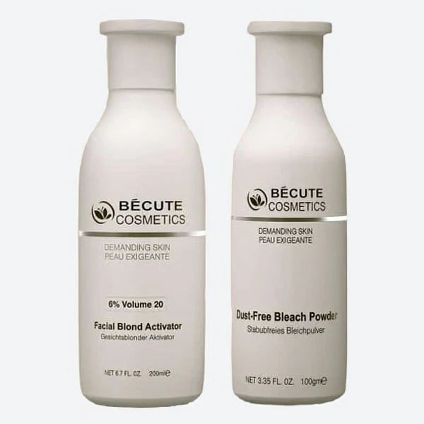 Becute Skin Polish Set – Becute Bleach Powder & Facial Blonde Activator (200ml)