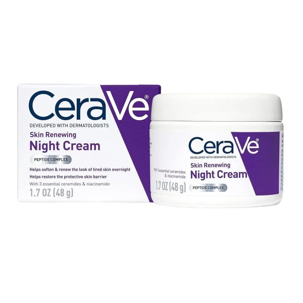 Cerave 4-in-1 Skincare Bundle: Night Cream, Sunblock, Cleanser & Serum For Radiant Skin